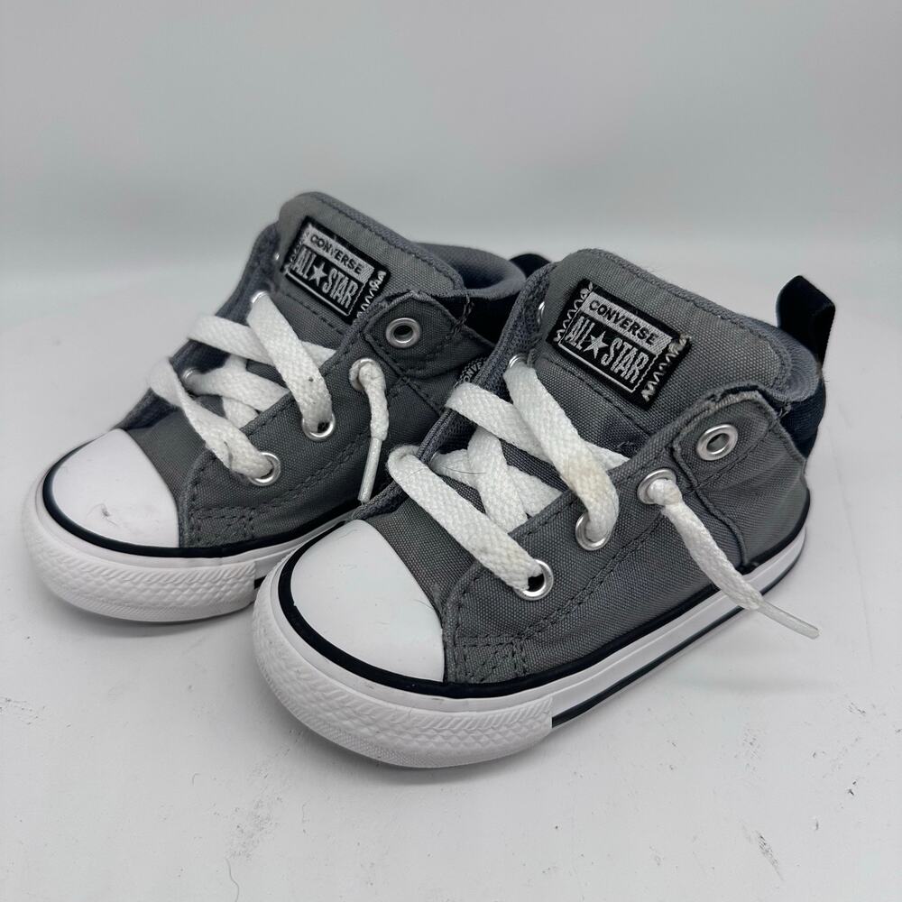 Converse Chuck Taylor All Star Axel Mid Height Gray Canvas Toddler Shoe 5 Unisex